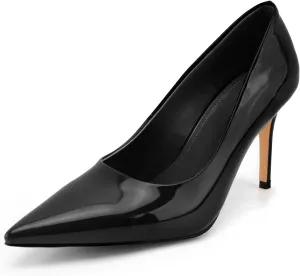 heelchic Stiletto Heels for Women Pointed Toe High Heels Slip-on Pumps Closed Toe Heels Wedding Dress Pumps
