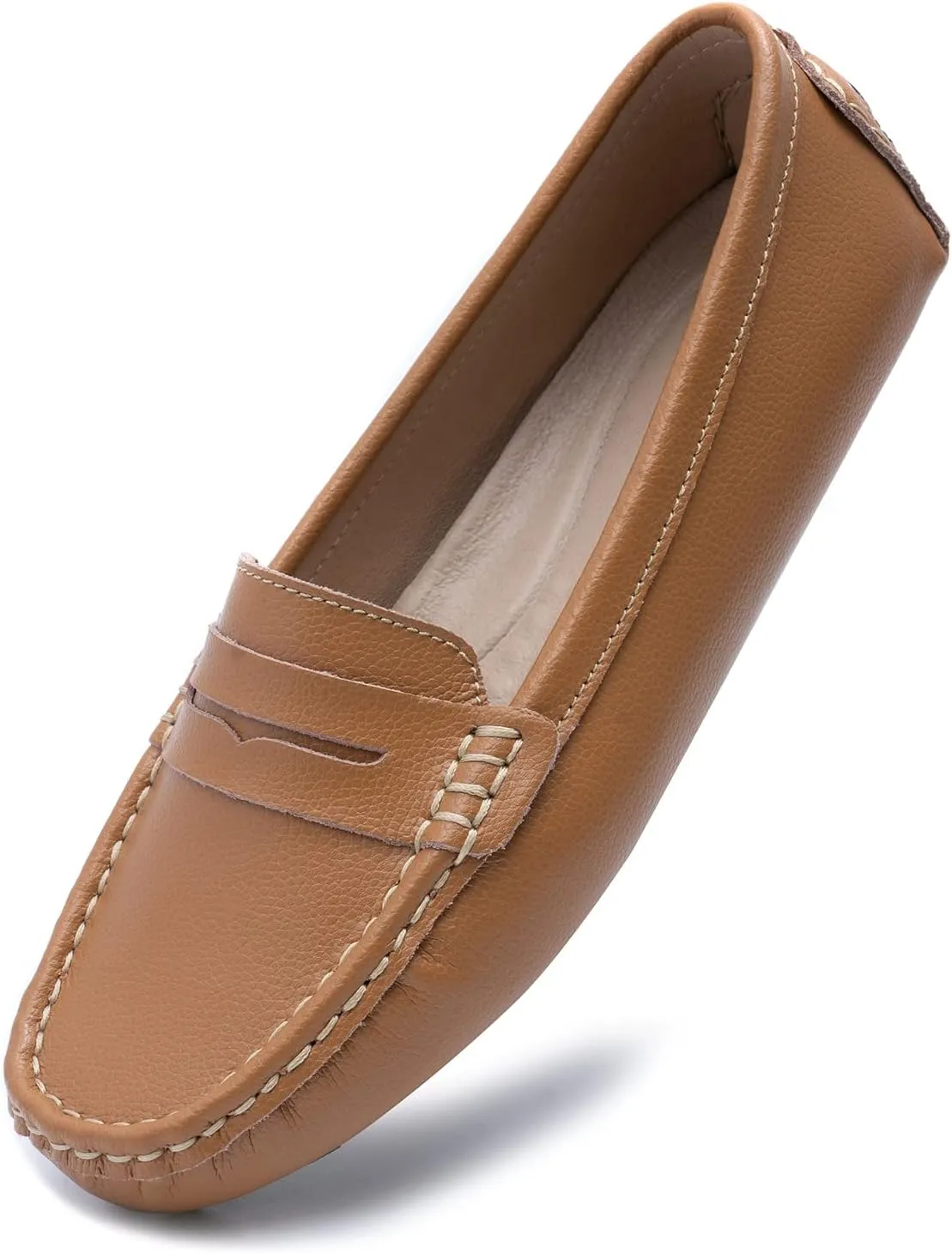Heydonic Women's Loafers Moccasins Soft Casual Walking Driving Ladies Office Penny Flats Boat Shoes Women Slip On Comfortable Leather