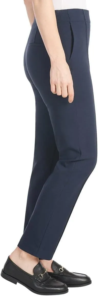 Hilary Radley Women's Ponte Pull-On Mid Rise Slim Leg Pants