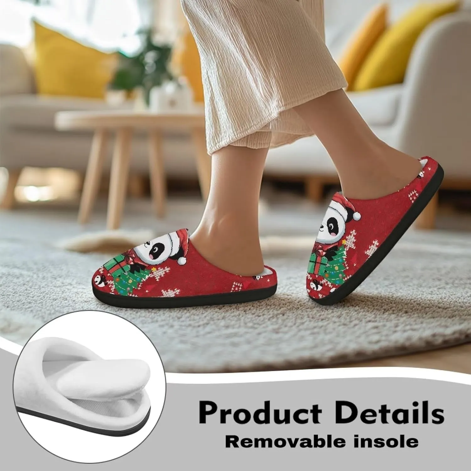 Holiday Thanksgiving Couple Slippers for Women & Men - Indoor Soft Warm Bedroom Slippers