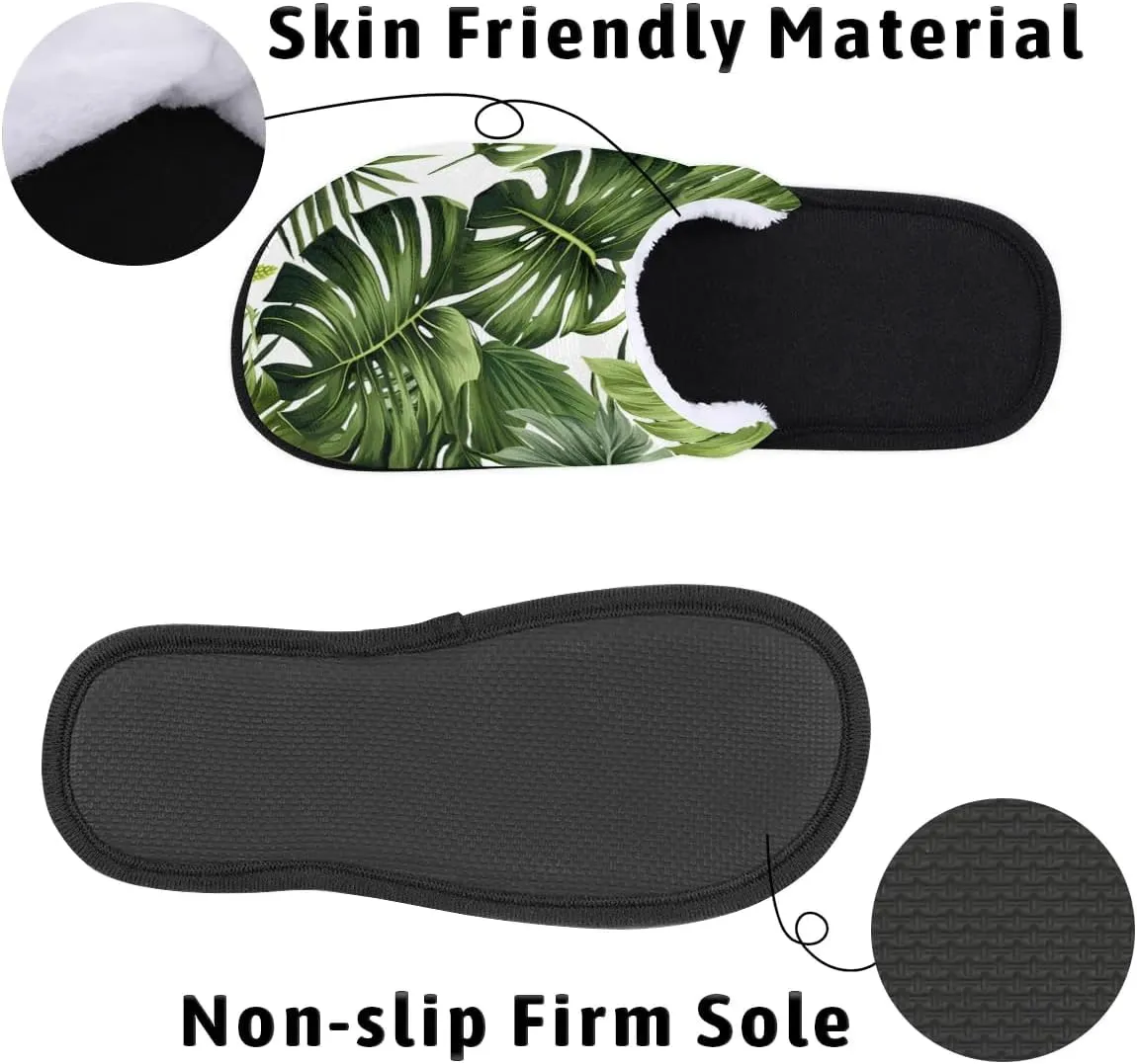House Slippers for Women Men Soft Cozy Non Slip Lightweight Winter House Shoes for Indoor Outdoor