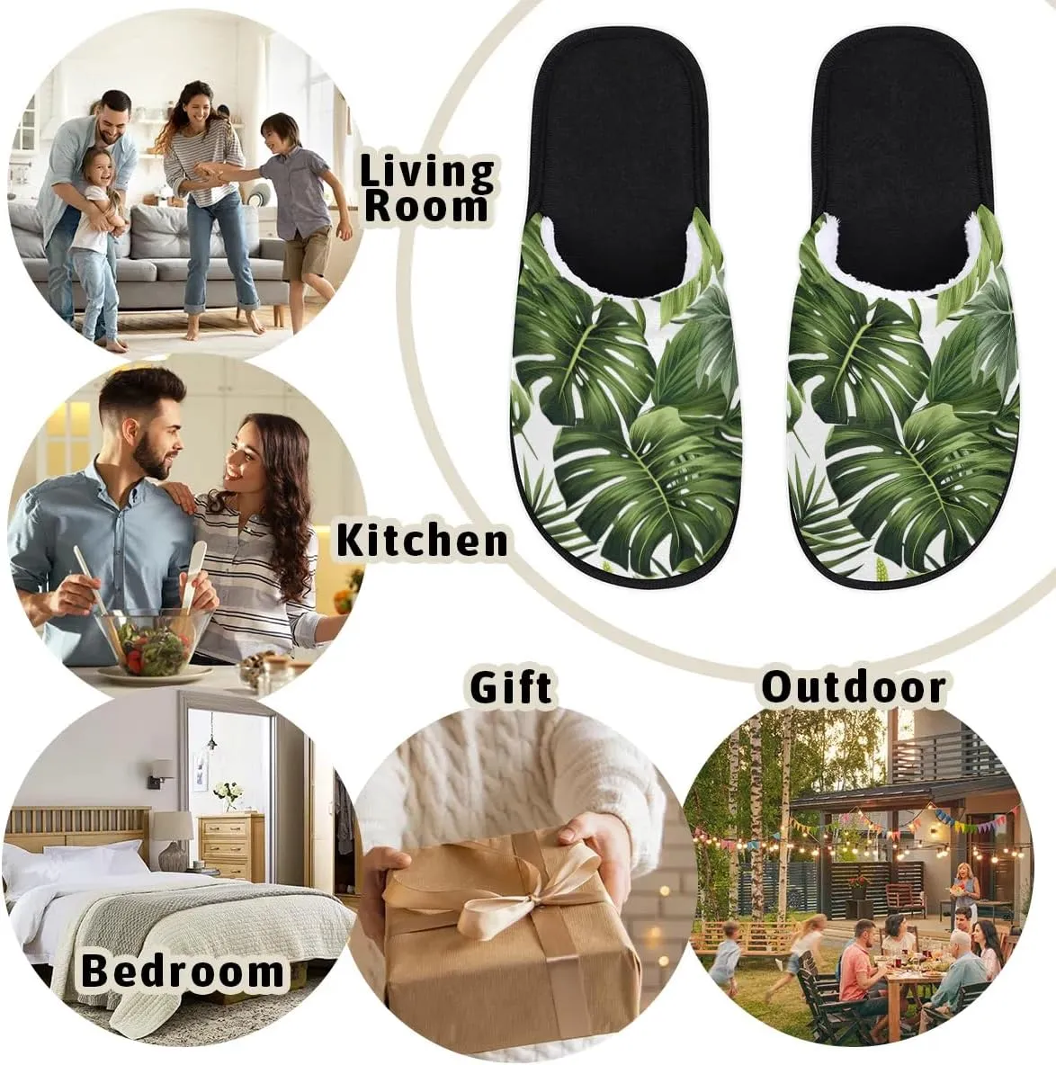 House Slippers for Women Men Soft Cozy Non Slip Lightweight Winter House Shoes for Indoor Outdoor