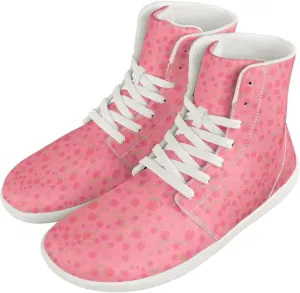 Howilath Easter Day Barefoot Running Shoes Wide Toe Mens Zero Drop PU Leather High Top Shoes with Anti-Skid Sole