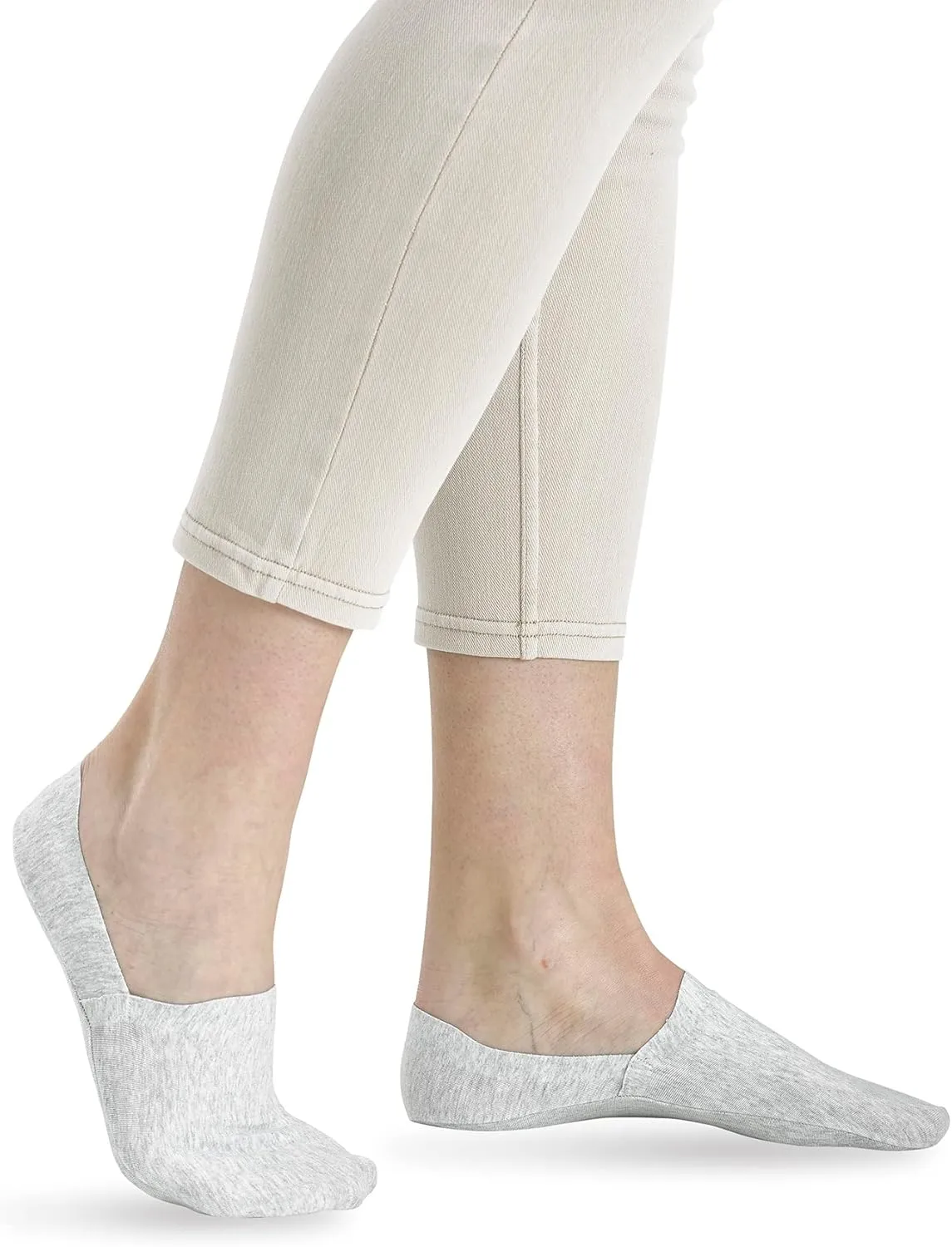 HUE Women's Perfect Edge Cotton Loafer Liner Socks