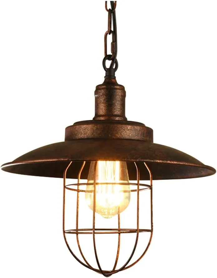 Industrial Retro Iron Hanging Light Creative Creative Vintage Metal Lampshade Single Head Lamp Bar Counter Centrance Clothing Bar Flags