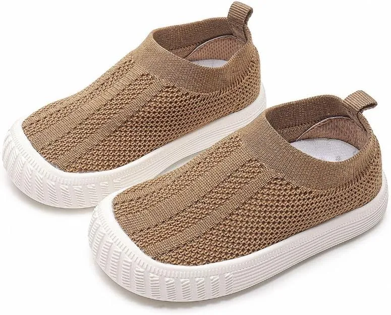 Jack & Lily Comfy Knit Slip-On Sneakers for Babies, Toddlers, and Kids – Lightweight, Non-Slip Rubber Sole Sneakers with Air-Cushioned EVA Insoles – Ideal Walking Shoes for Everyday Fun