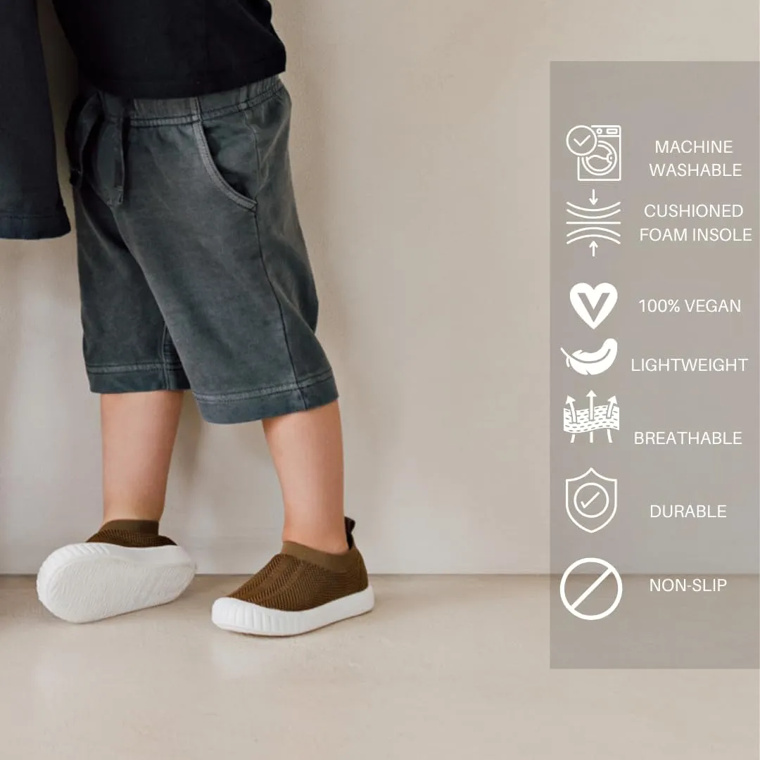 Jack & Lily Comfy Knit Slip-On Sneakers for Babies, Toddlers, and Kids – Lightweight, Non-Slip Rubber Sole Sneakers with Air-Cushioned EVA Insoles – Ideal Walking Shoes for Everyday Fun