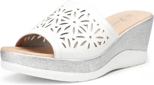 Jeossy Women's Platform Wedge Sandals Slip On 825 Peep Toe High Heel Sandals