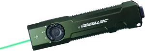 JETBeam E26 EDC Handsfree Flashlight,3000 Lumens Dual Light Source LED Light with Green Beam Combo,5 Modes Rear Flash,Power by Rechargeable Built-in Battery,IPX8 Waterproof Rating,Widely Used