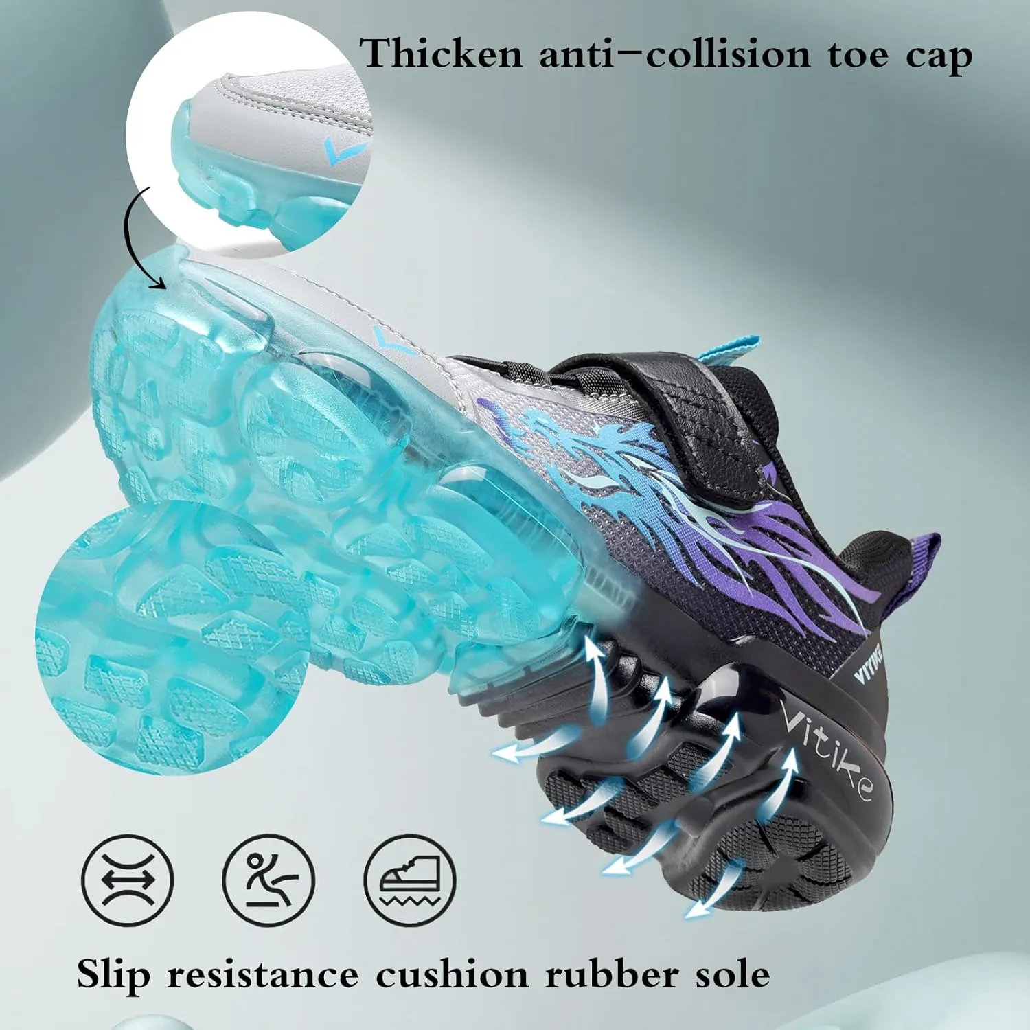 JMFCHI Kids Sneakers Boys Girls Tennis Running Shoes Outdoor Hiking Sneaker for Boys Athletic Breathable