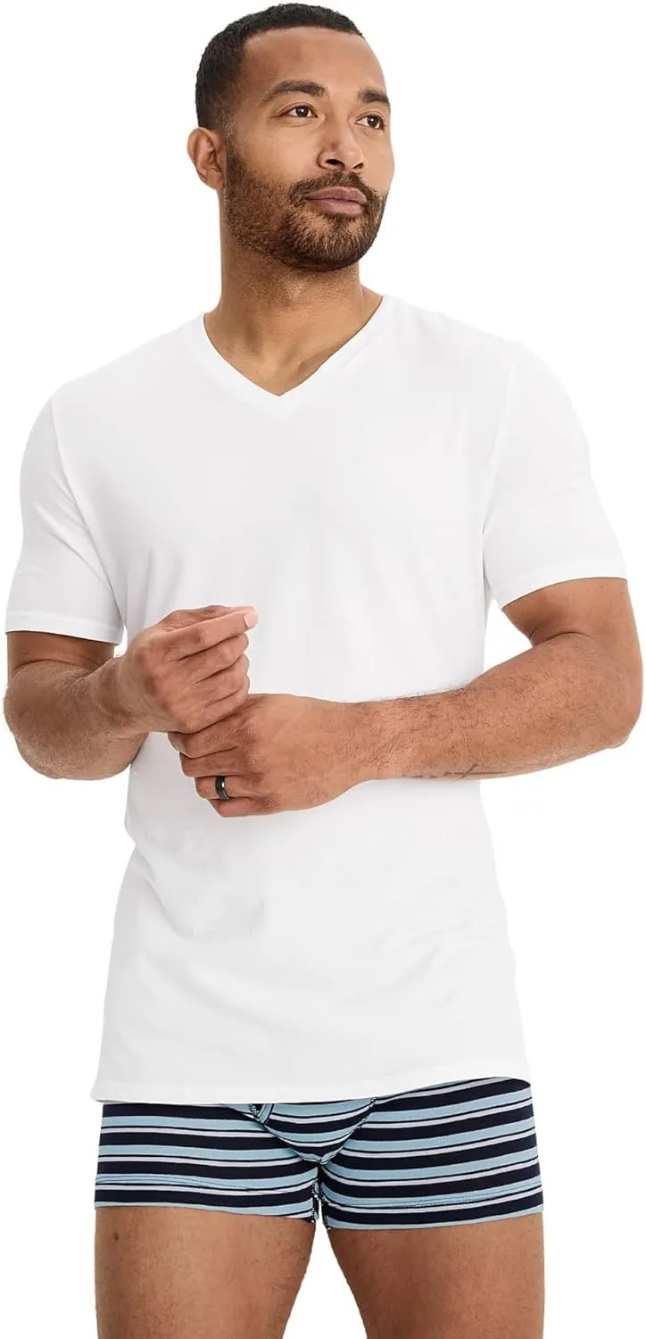 Jockey Men's Undershirt Cotton Stretch V-Neck Undershirt - 3 Pack