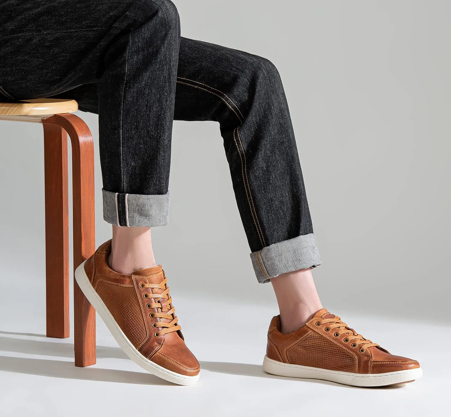 Jousen Men's Fashion Sneakers Classic Retro Casual Shoes for Men Breathable Business Dress Sneaker