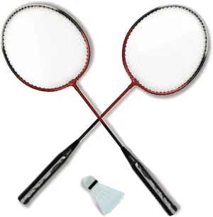 JSEIAJB Ferro-Alloy Badminton Racket Bag with 6 Free BallsPlastic Racket Convenient