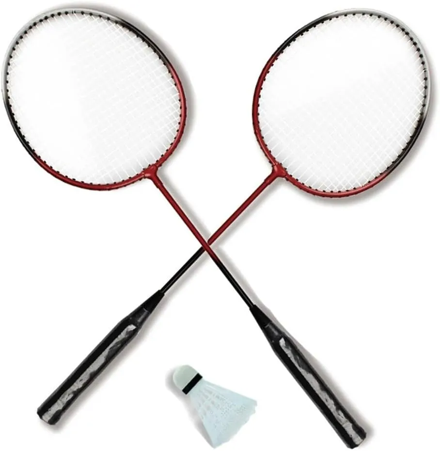 JSEIAJB Ferro-Alloy Badminton Racket Bag with 6 Free BallsPlastic Racket Convenient