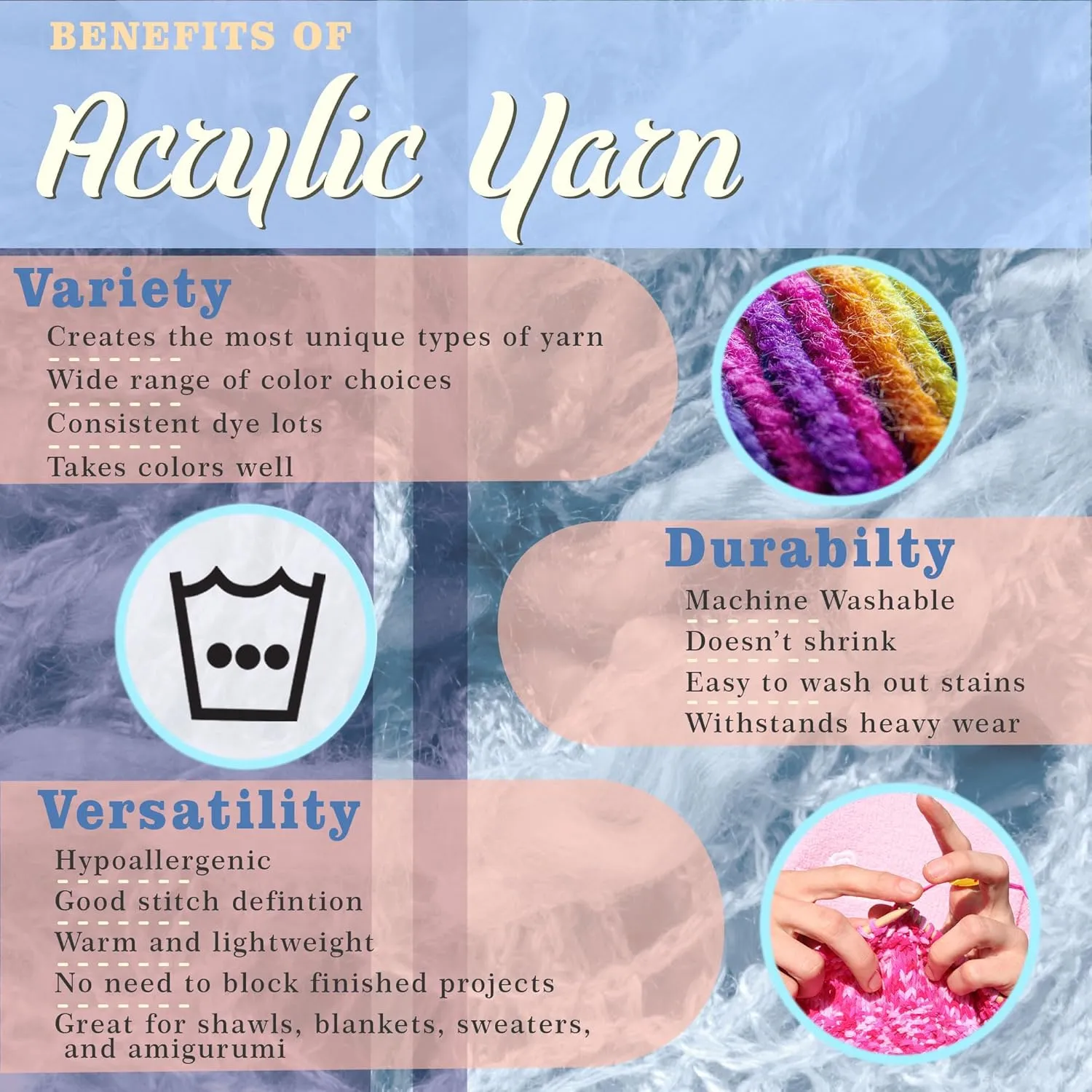 JubileeYarn Amigurumi Select Yarn - Baby Acrylic - Every Color - 40 Skeins
