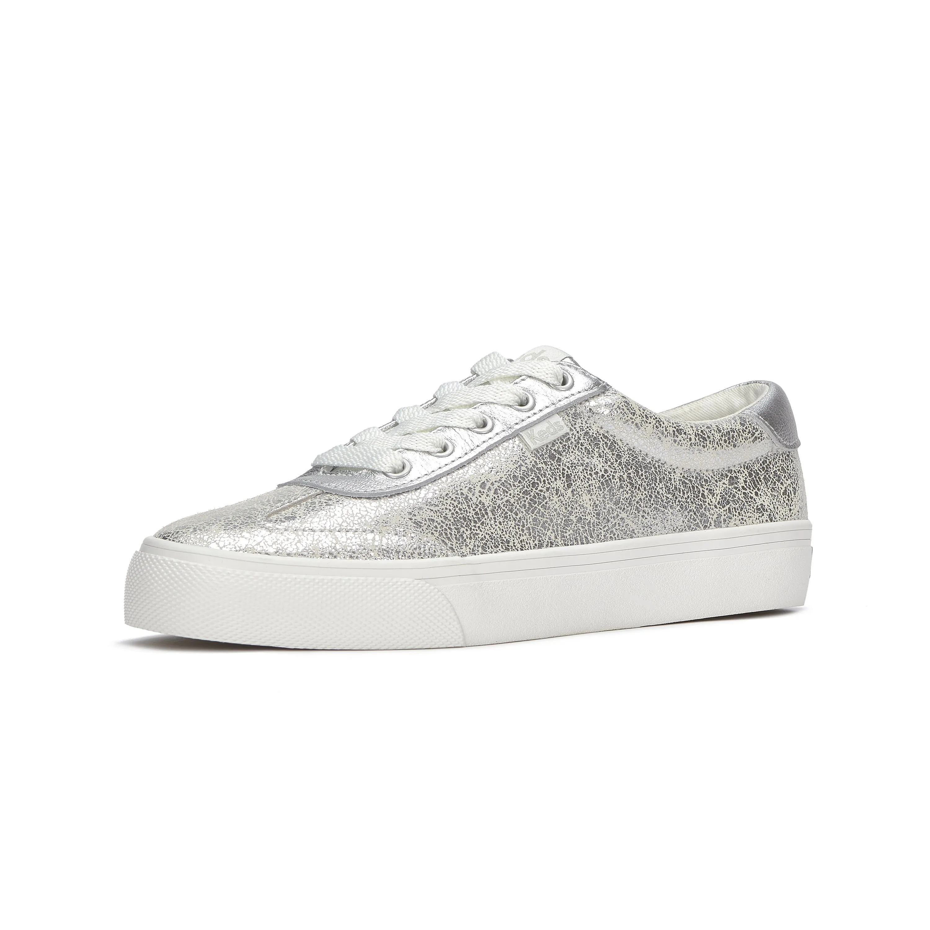 Jump Kick T-Toe Distressed Metallic Silver