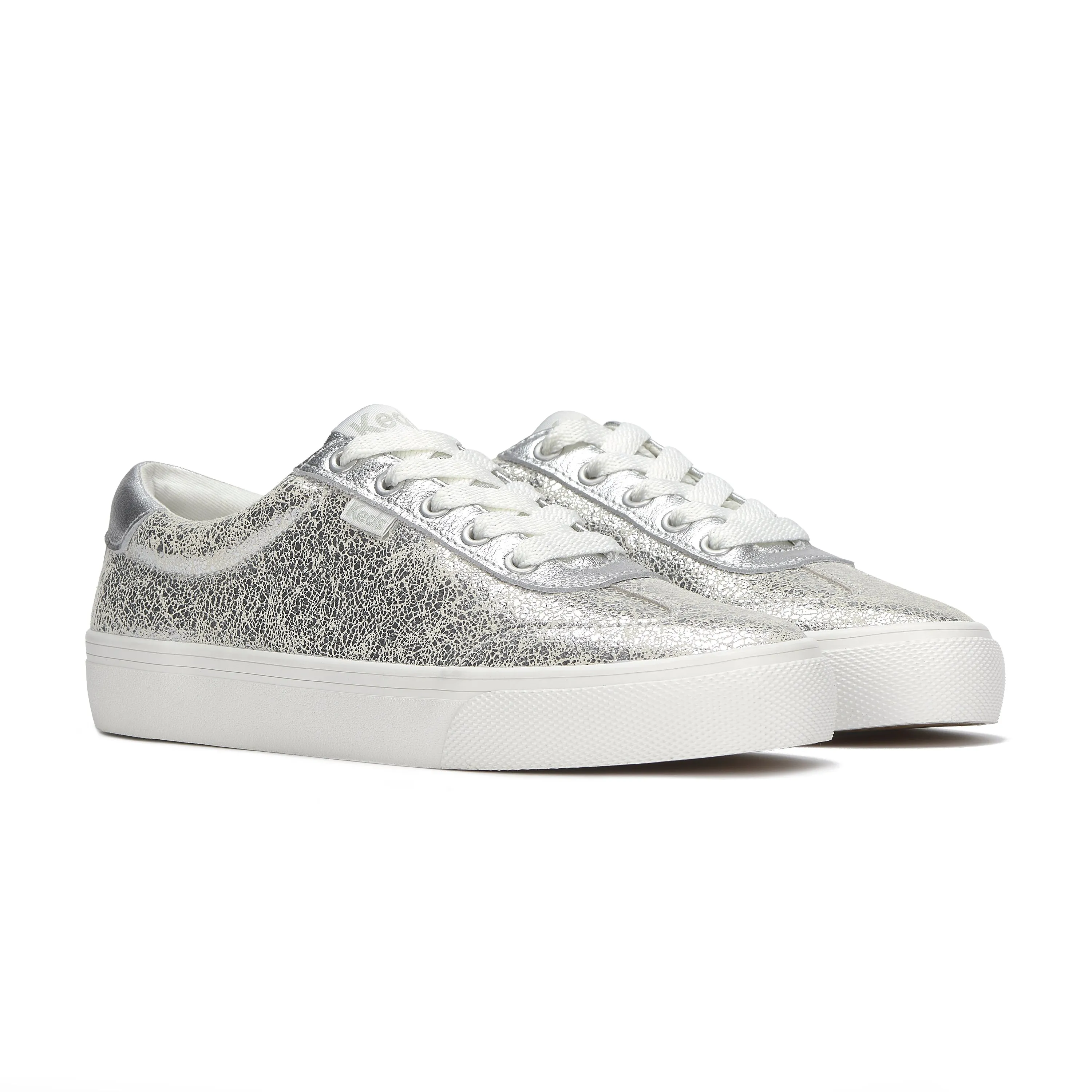 Jump Kick T-Toe Distressed Metallic Silver
