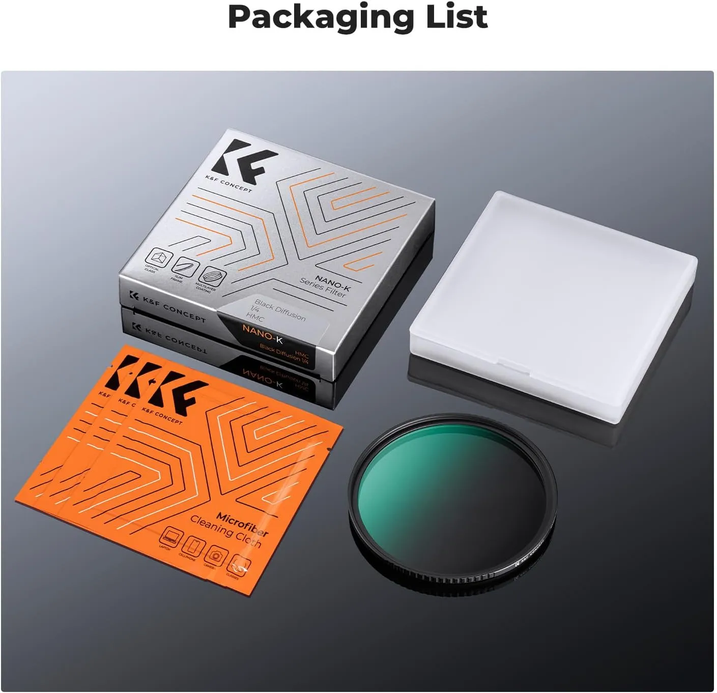 K&F Concept 67mm Black Diffusion 1/4 Filter Mist Cinematic Effect Filter with 18 Multi-Layer Coatings for Video/Vlog/Portrait Photography (K-Series)