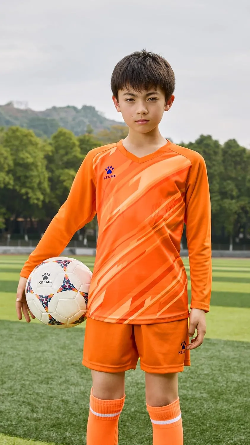 KELME Kids Goalie Shirt,Goalkeeper Jersey Padded Long Sleeve Soccer Football Training Uniform for Boys Girls