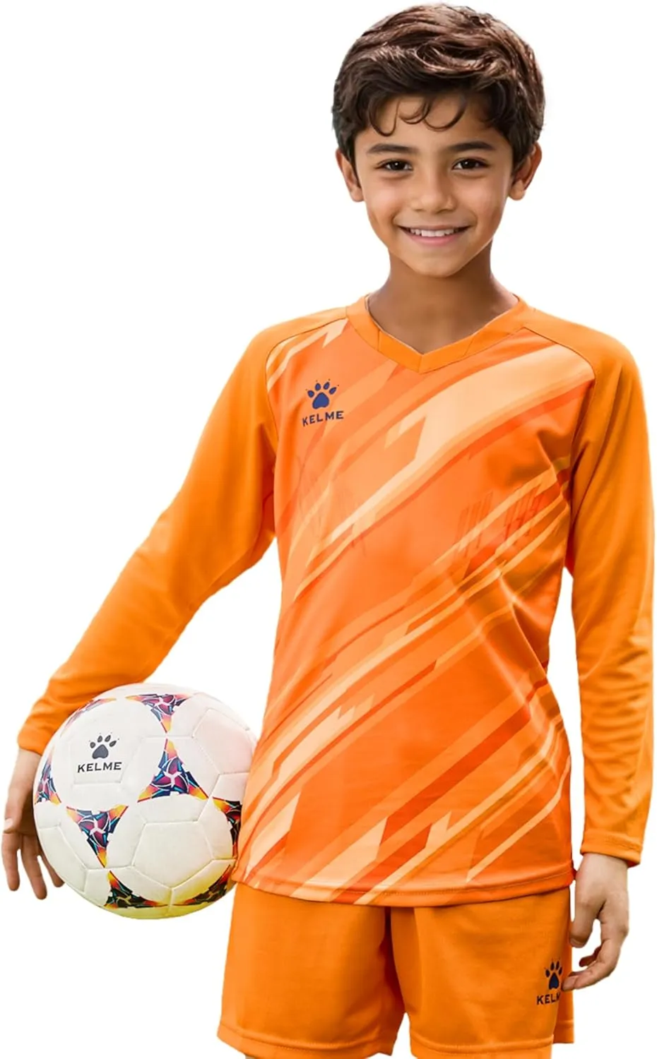 KELME Kids Goalie Shirt,Goalkeeper Jersey Padded Long Sleeve Soccer Football Training Uniform for Boys Girls