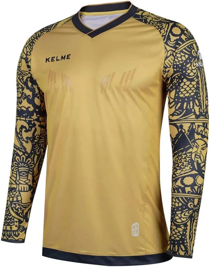 KELME Kids Goalie Shirt,Goalkeeper Jersey Padded Long Sleeve Soccer Football Training Uniform for Boys Girls