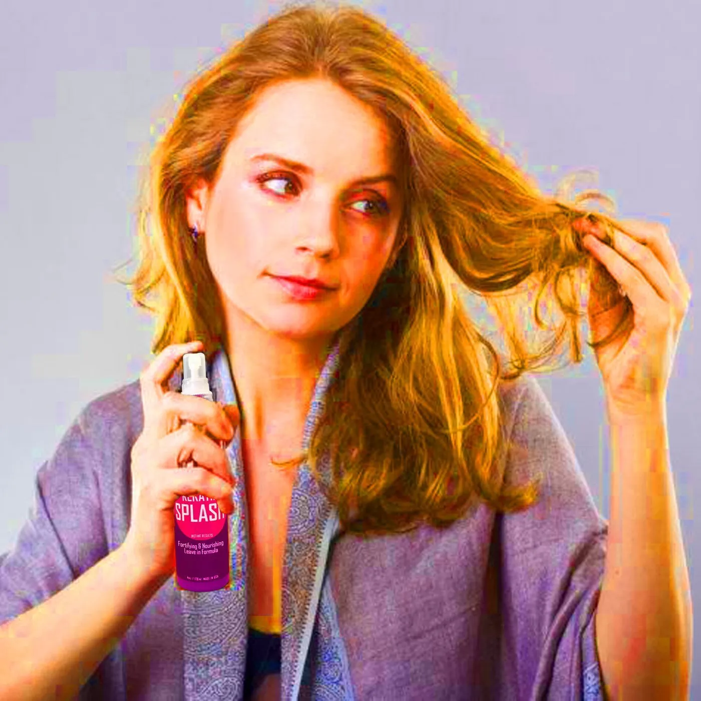Keratin Splash 4oz Leave-In Formula is a Miracle Serum Fast, Simple, and ideal Solution for Protecting & Softening, Eliminating Frizz.