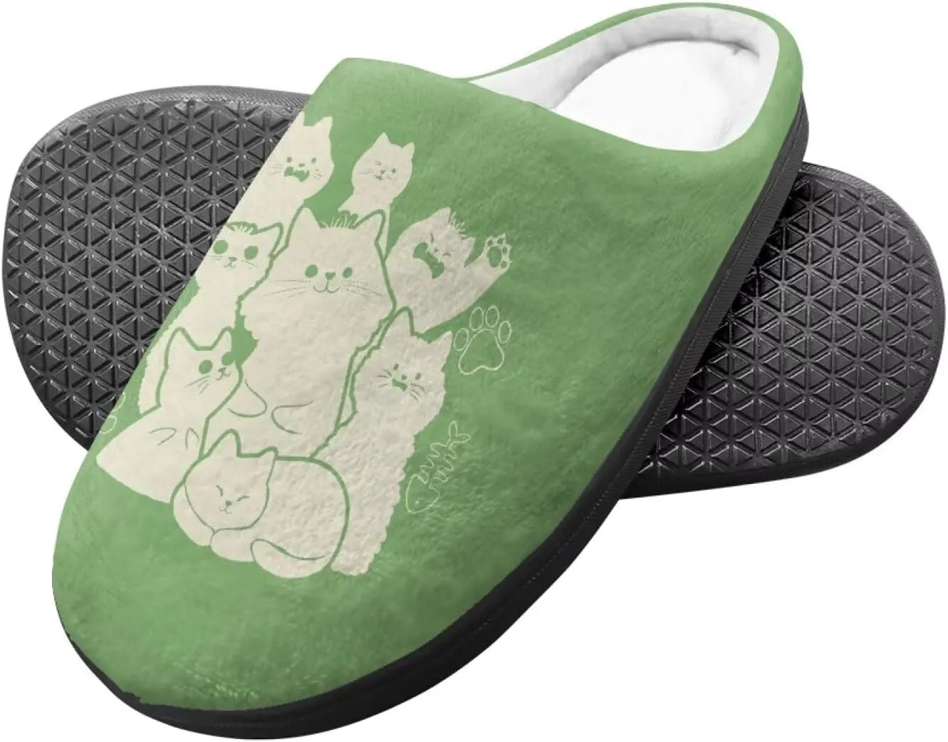 Kids Fuzzy Warm House Slippers for Girls Non Slip Rubber Sole Home Slippers for Toddlers Size 9-15
