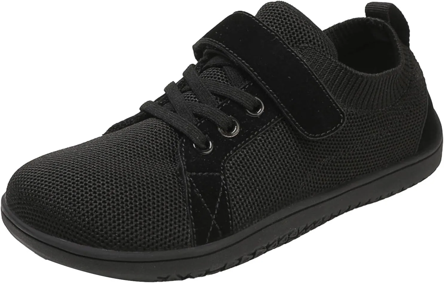 Kids Mesh Running Sneakers Hook Loop Flat Non Slip Breathable Sport Shoes Youth Childrens Athletic Walking Casual Shoes