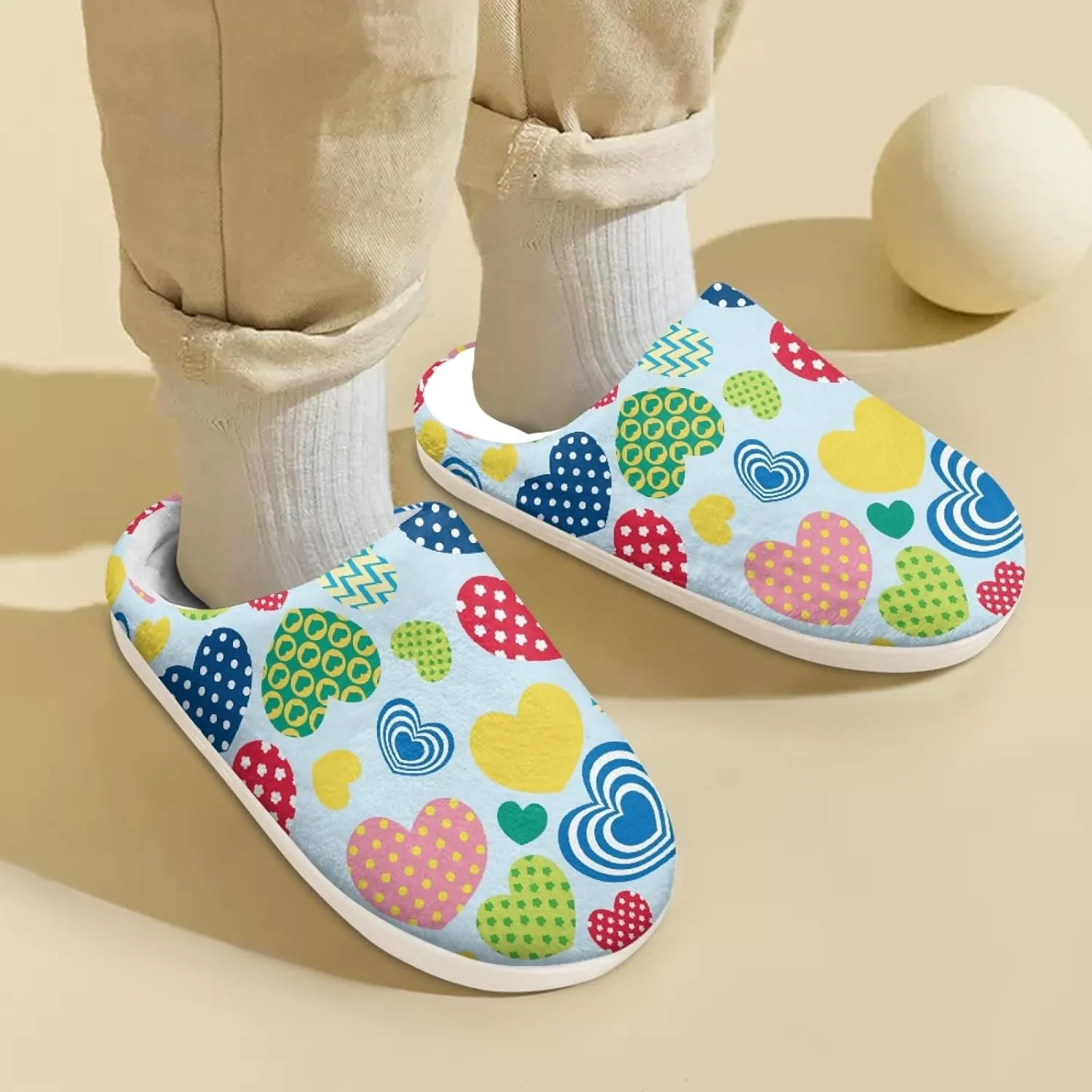 Kids Slippers Boys Girls House Slippers Warm Soft Plush Non-Slip Indoor Outdoor Slip-on Shoes