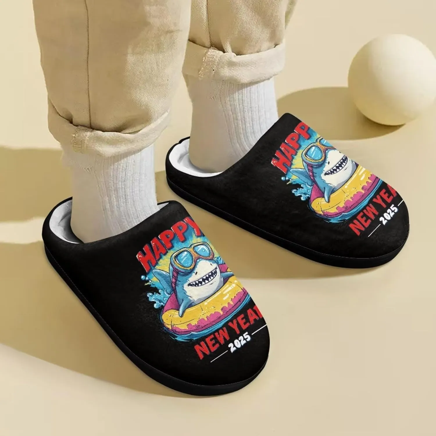 Kids Slippers for Boys, Warm Soft Fluffy Slippers for Winter, Slip On Scuff Slippers for Bedroom