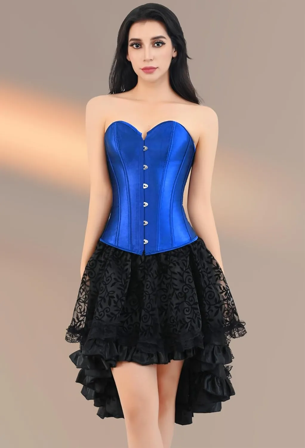 Kranchungel Corset Tops for Women: Plus Size Renaissance Corset - Lace up Bustier Overbust Halloween Costume - Photo Shoots