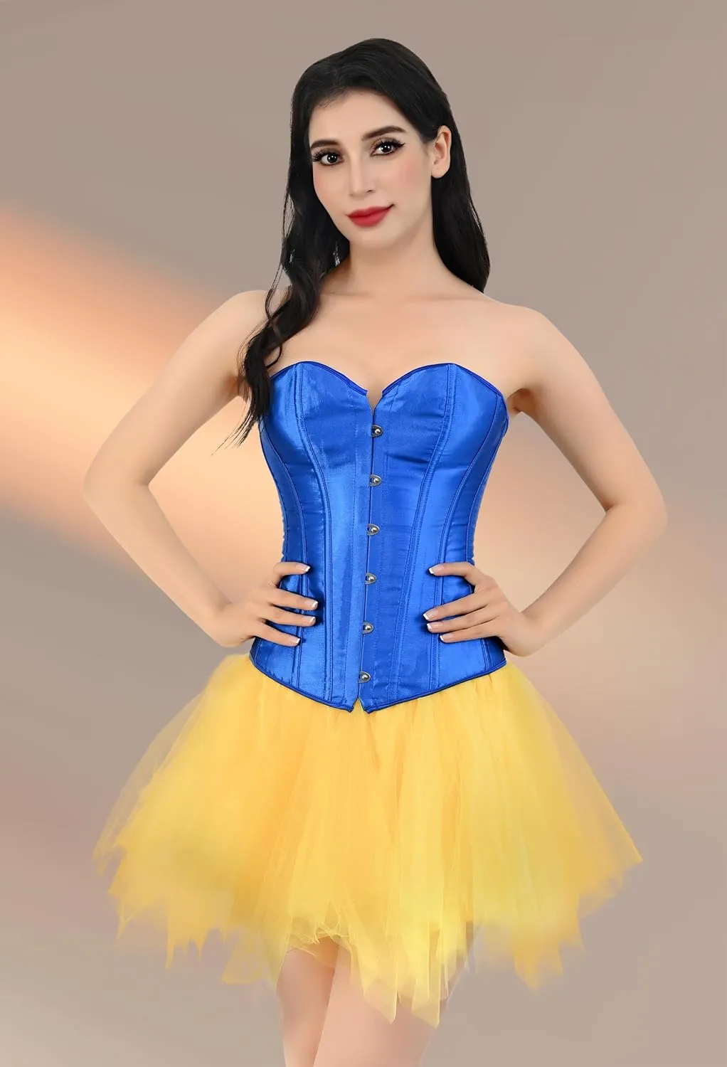 Kranchungel Corset Tops for Women: Plus Size Renaissance Corset - Lace up Bustier Overbust Halloween Costume - Photo Shoots
