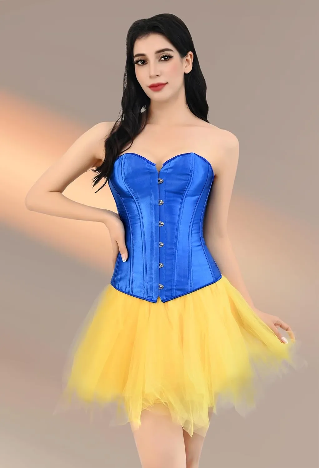 Kranchungel Corset Tops for Women: Plus Size Renaissance Corset - Lace up Bustier Overbust Halloween Costume - Photo Shoots