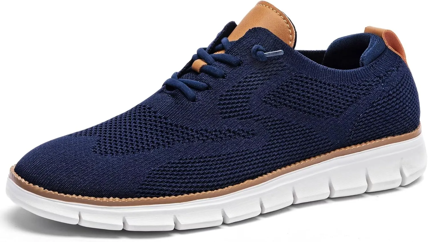 Kundork Men's Casual Dress Shoes Comfort Walking Shoes Mesh Knit Lightweight Breathable Sneakers