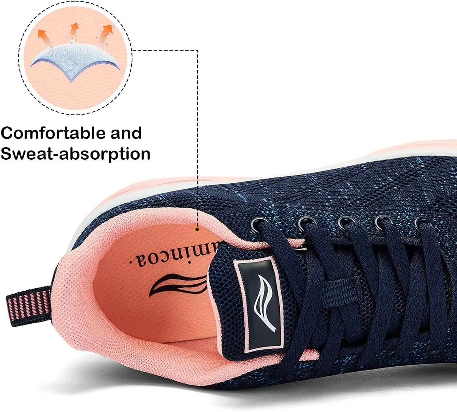 Lamincoa Women's Wide Toe Box Sneakers Wide Road Running Shoes Athletic Tennis Shoes for Women