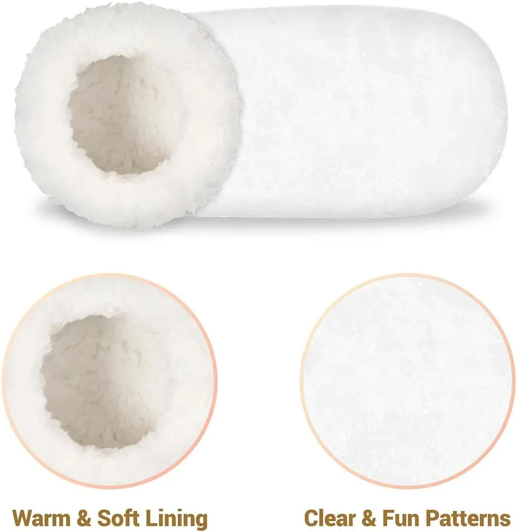 Landscape Prairie Streams White Clouds Women's Soft Slippers Fuzzy Slip On House Slippers for Winter Bedroom Outdoor with Fleece Lining