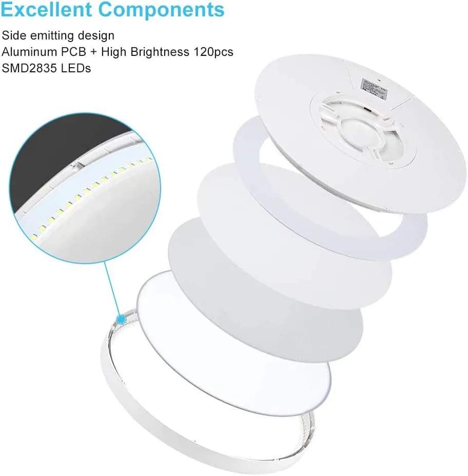 LED Ceiling Light Flush Mount, 12inch 24W 6000K Cold White Ceiling Light, 3200LM Bright Round Lighting Fixtures, Flat Slim Ceiling Lights for Bedroom Kitchen Living Room Stairwell