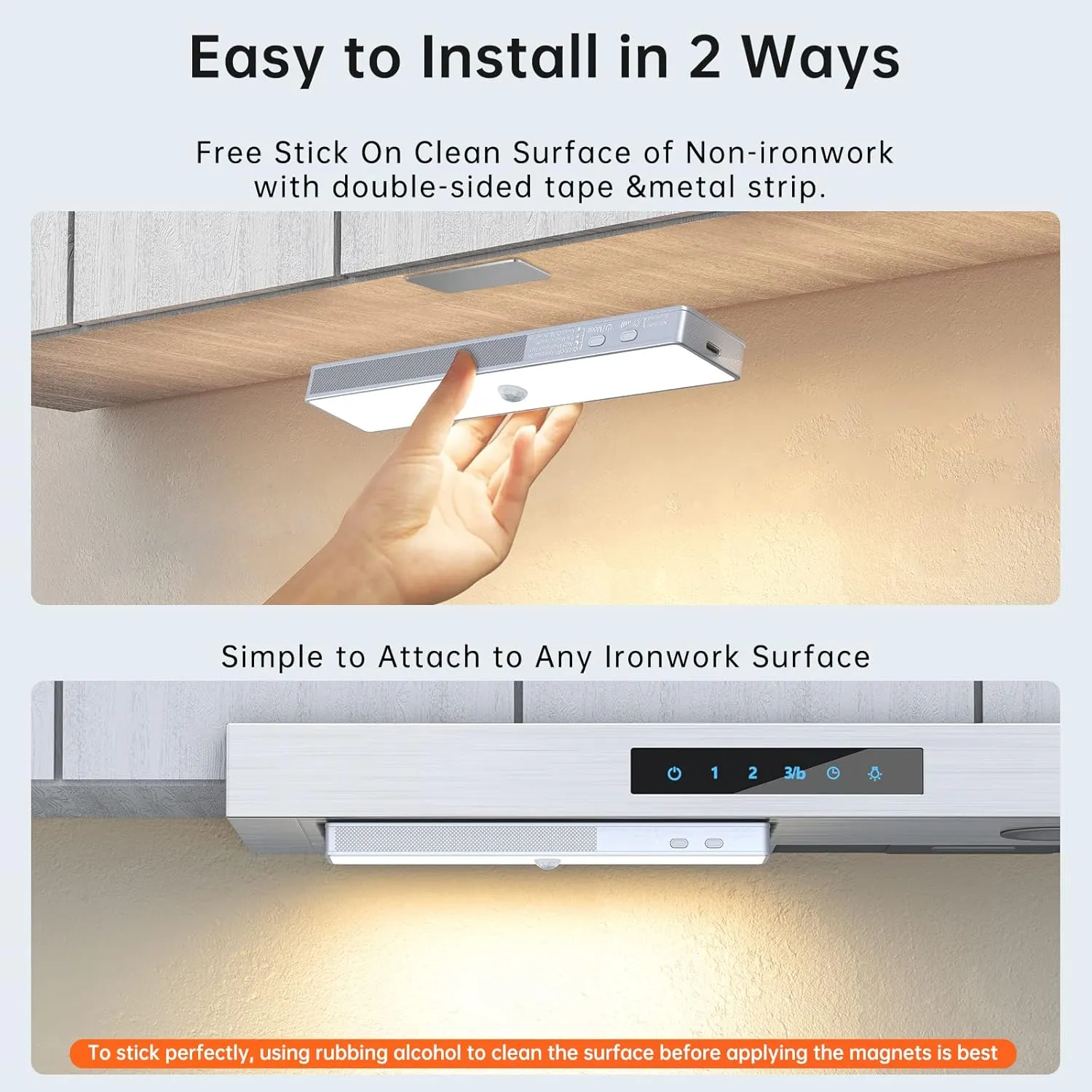 LED Closet Light, 6 Pcs 30LEDs Dimmer Rechargeable Motion Sensor Under Cabinet Lighting with Remote Control, Wireless Stick-Anywhere Night Safe Light Bar for Wardrobe,Kitchen