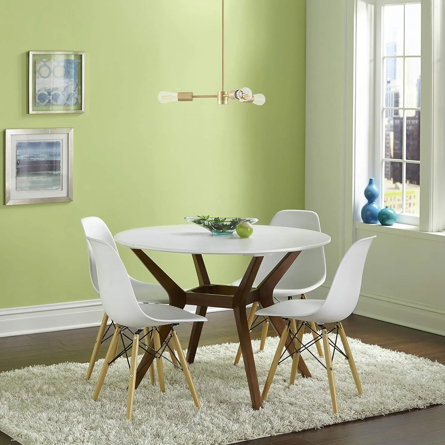 Linea di Liara Geneva 3-Light Pendant Lighting for Kitchen Sputnik Chandeliers for Dining Room Table Mid Century Modern Light Fixture Ceiling Gold Sputnik Light Fixture, Bulbs Included, UL Listed