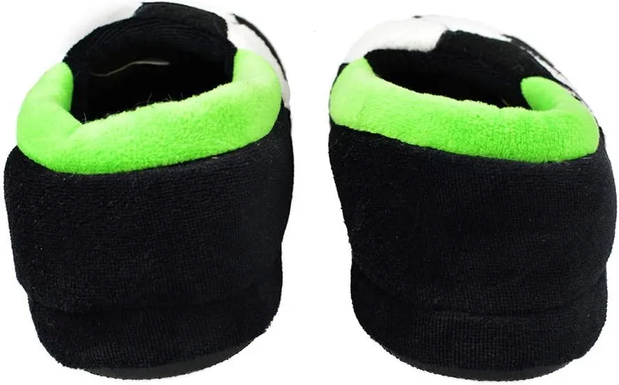 Little Kids Big Boys Warm Slippers with Soft Memory Foam Slip-on Indoor Football Slippers