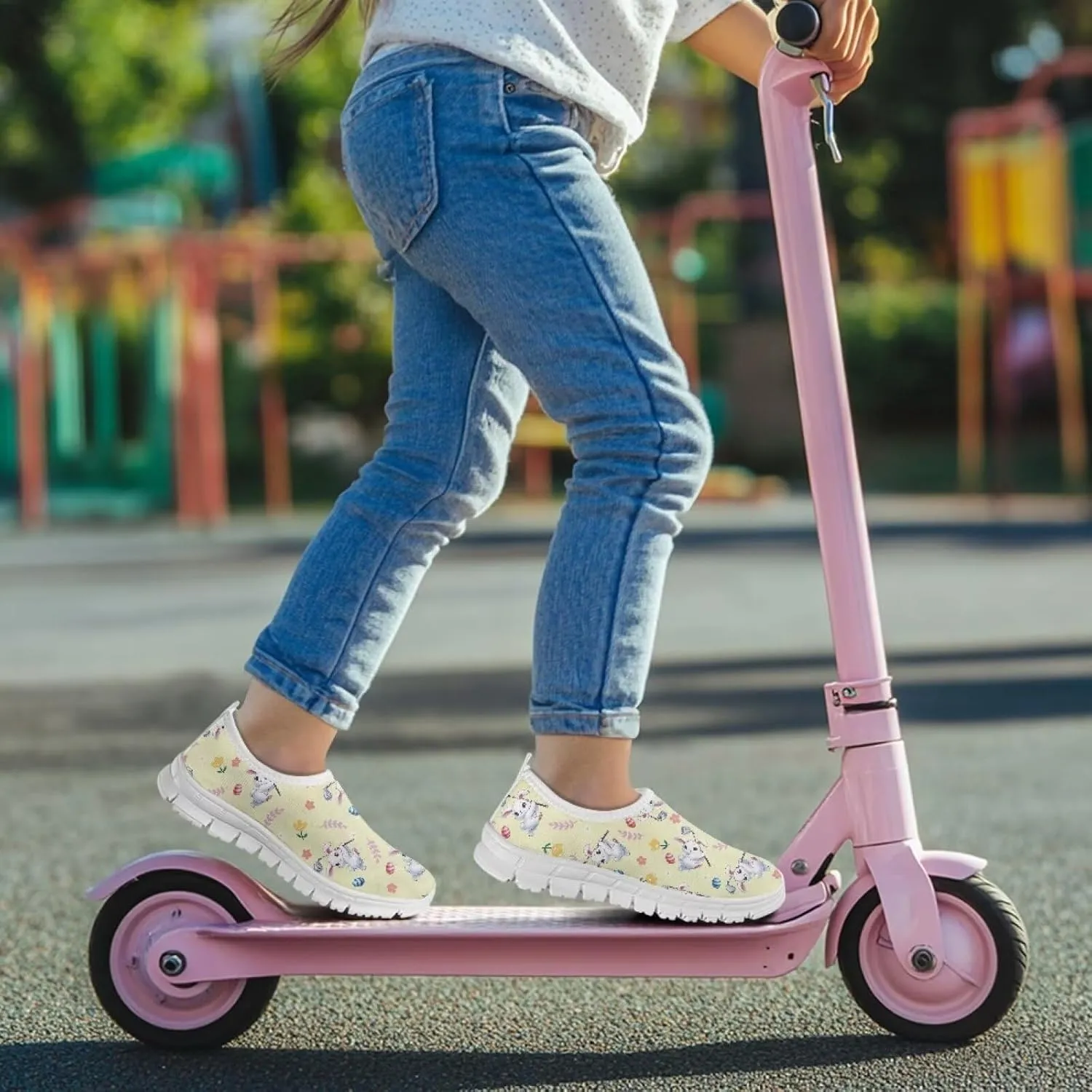 Little Kids/Big Kids Slip On Shoes Cute Tennis Shoes for Girls Fashion Casual Gym Sneakers
