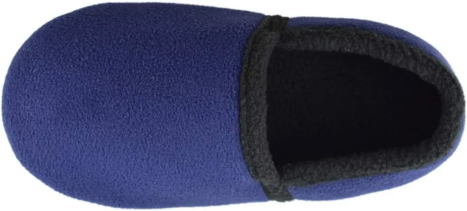 Little/Big Kids Warm Plush Fleece Slippers with Soft Memory Foam Slip-on Indoor Shoes