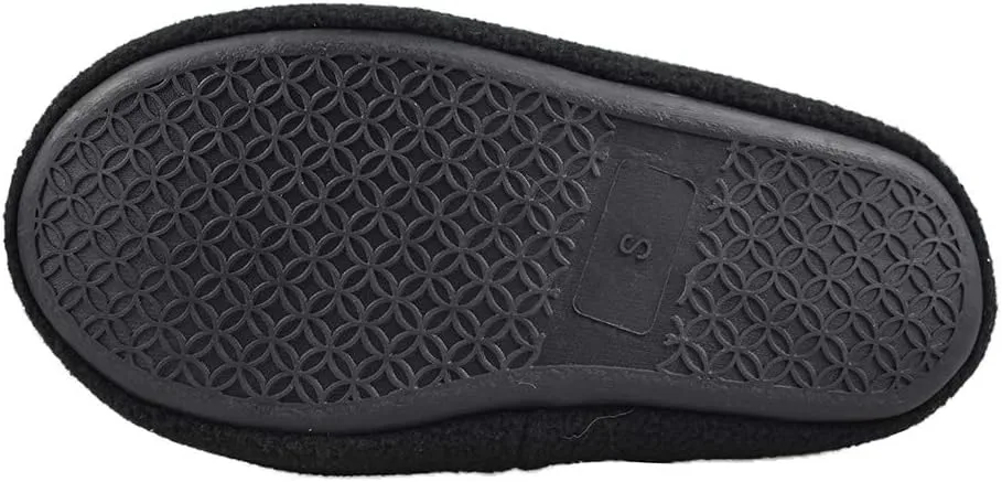 Little/Big Kids Warm Plush Fleece Slippers with Soft Memory Foam Slip-on Indoor Shoes