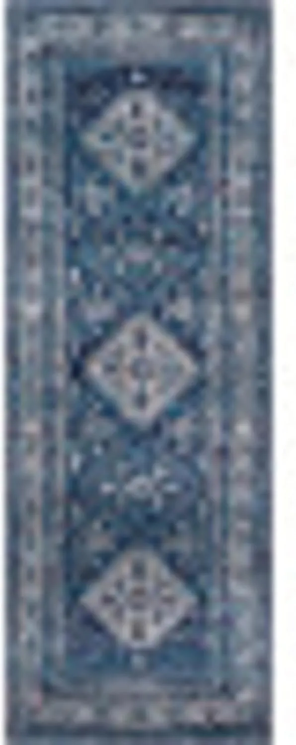 Livabliss Desta Vintage Oriental Runner Area Rug,2'7" x 7'3",Navy