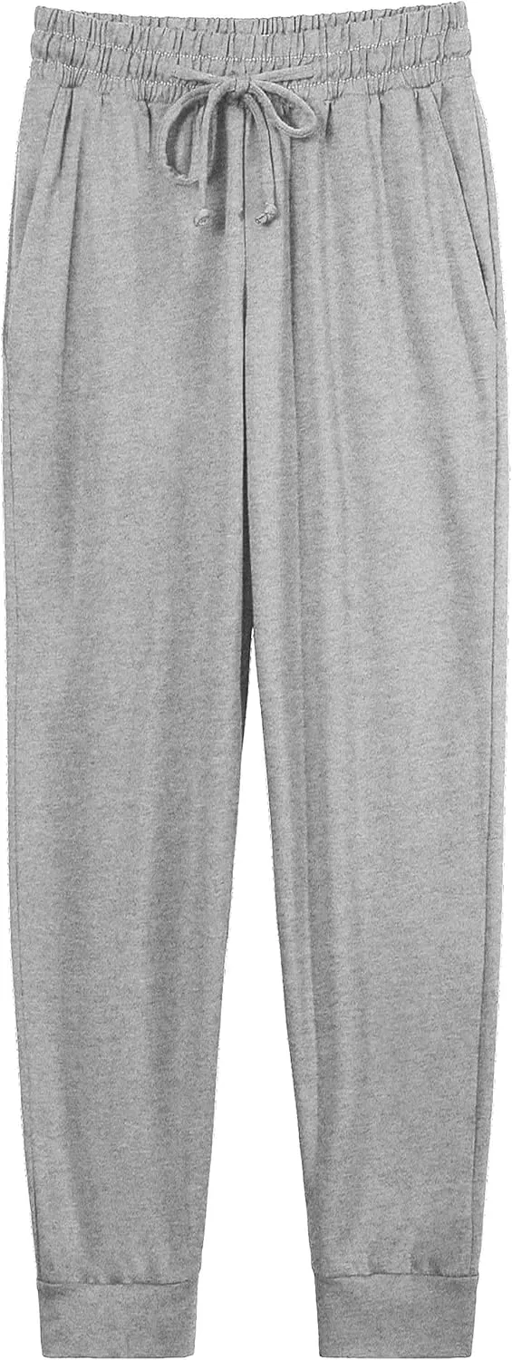 Ma Croix Women's Light Weight Drawstring Training Sport Jogger Pants French Terry Cotton Blend Casual Sweatpants