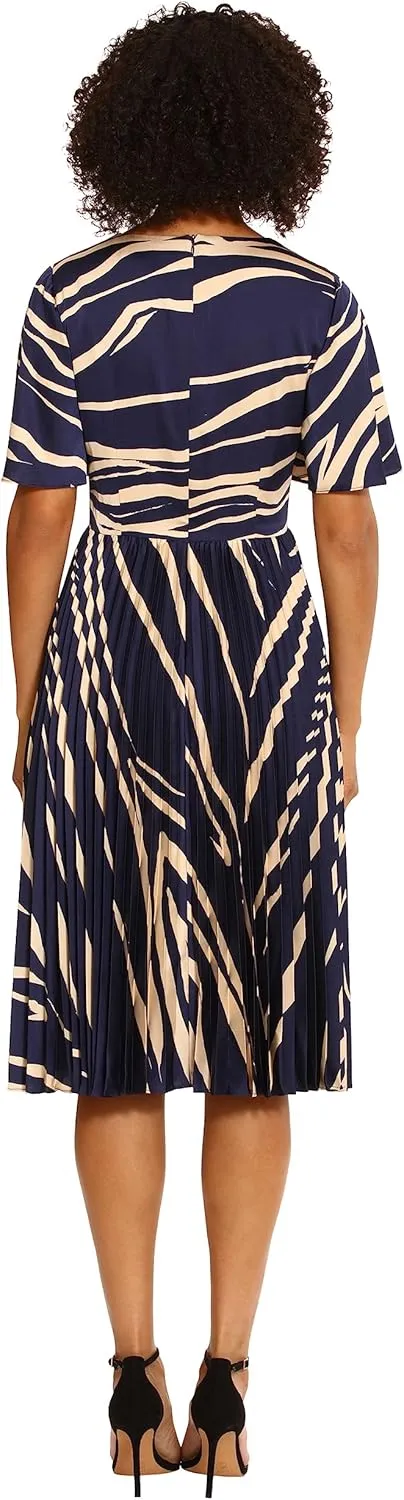 Maggy London Women's Pleated Skirt Dress Event Occasion Party Guest of