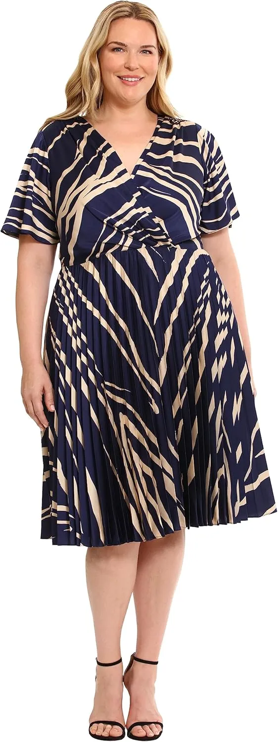 Maggy London Women's Pleated Skirt Dress Event Occasion Party Guest of