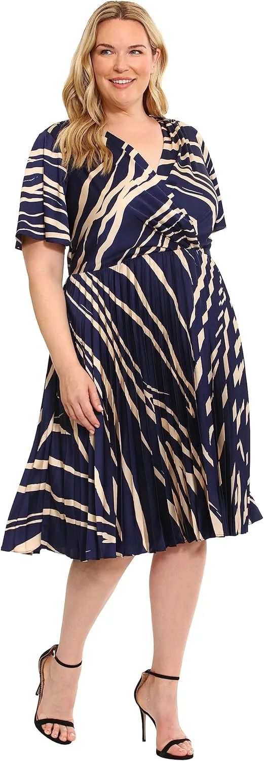 Maggy London Women's Pleated Skirt Dress Event Occasion Party Guest of