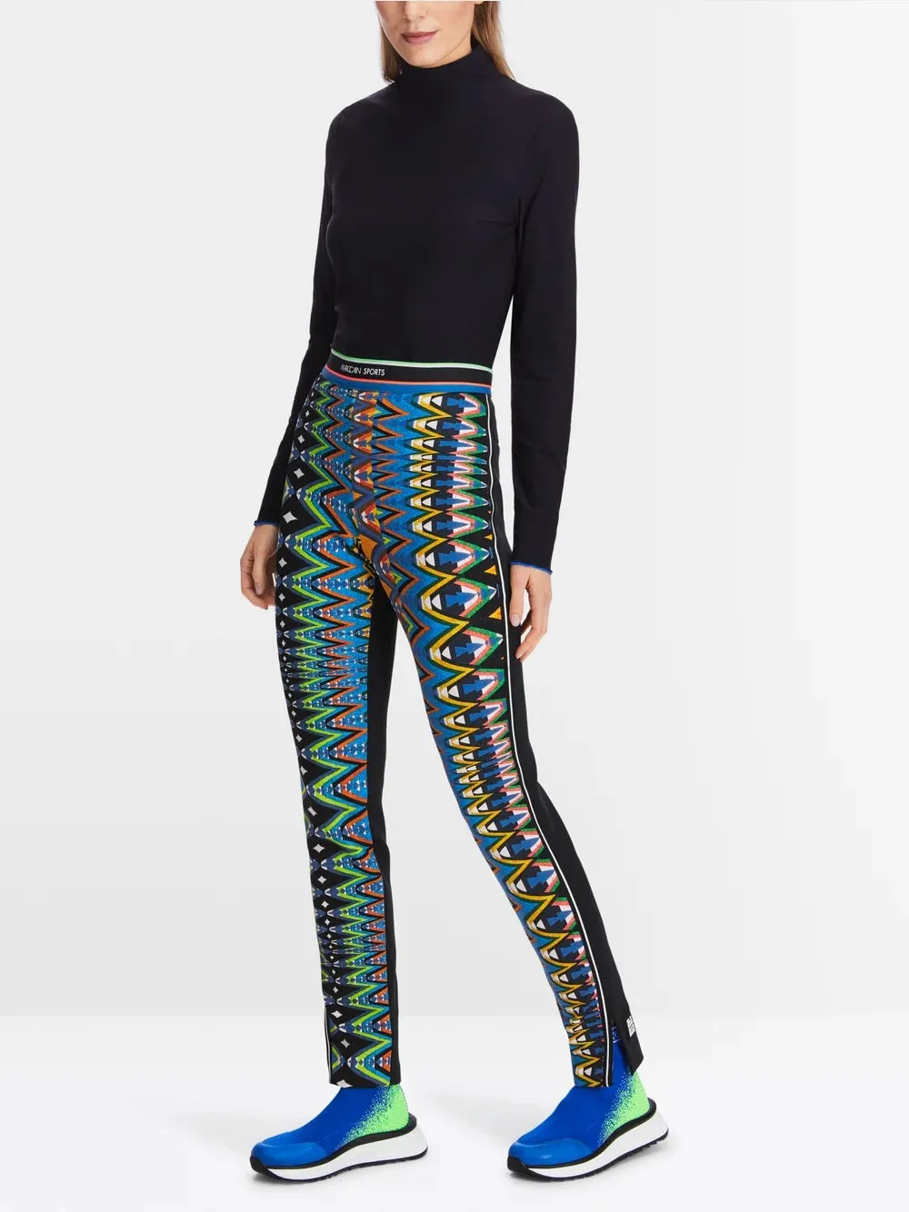 Marc Cain SOFIA Scuba Slip on pants with print