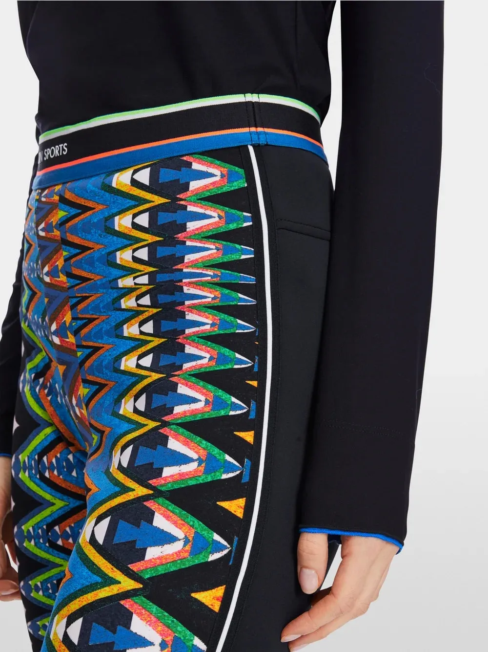 Marc Cain SOFIA Scuba Slip on pants with print